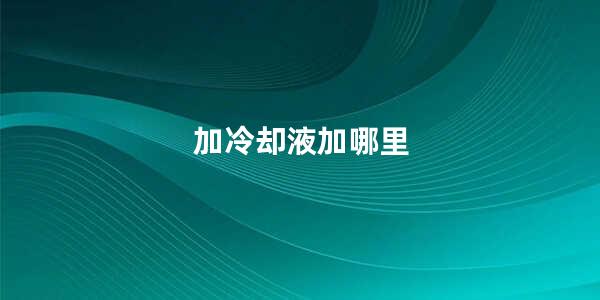 加冷却液加哪里