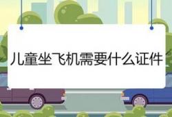 4岁小孩坐飞机需要带什么证件和手续(4岁小孩乘坐飞机需要什么证件)